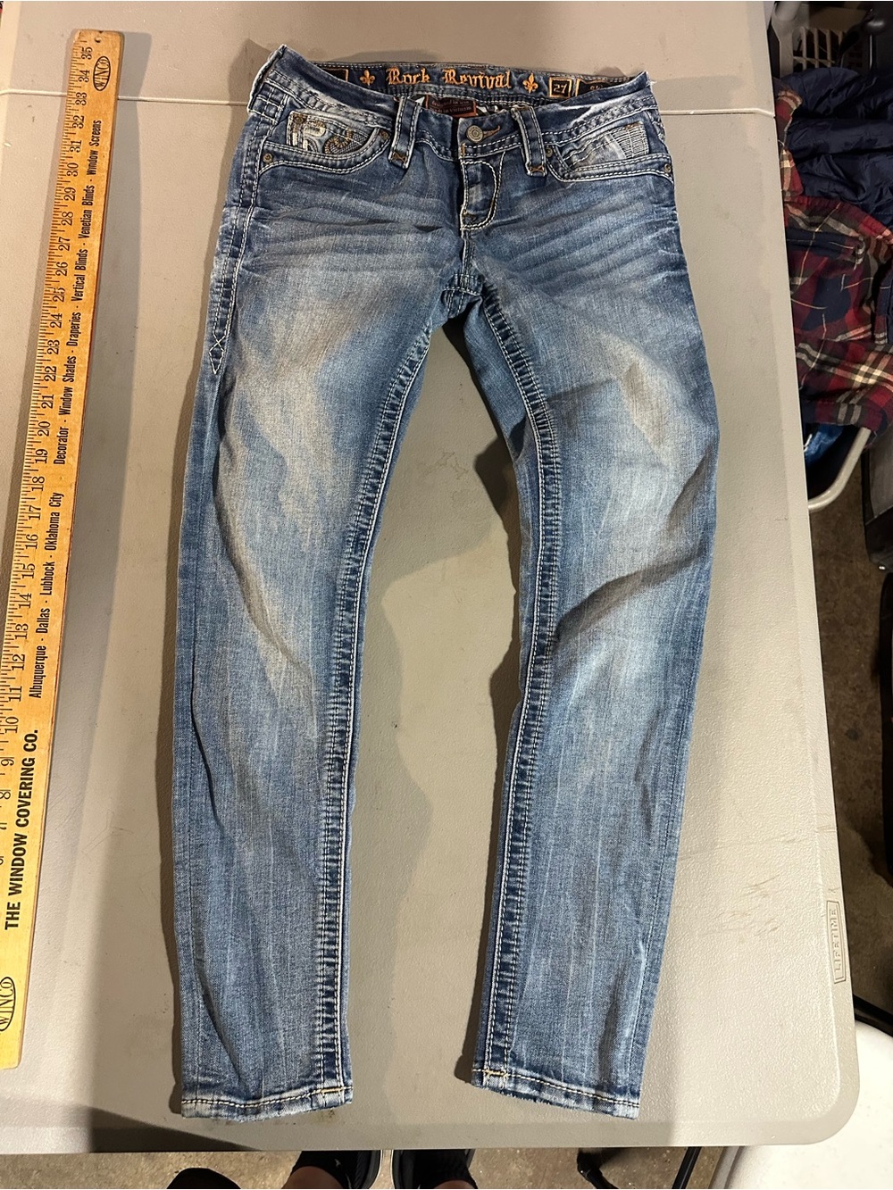 Rock Revival Skinny Jeans Women's Size 27 Light Wash Stretch Denim
